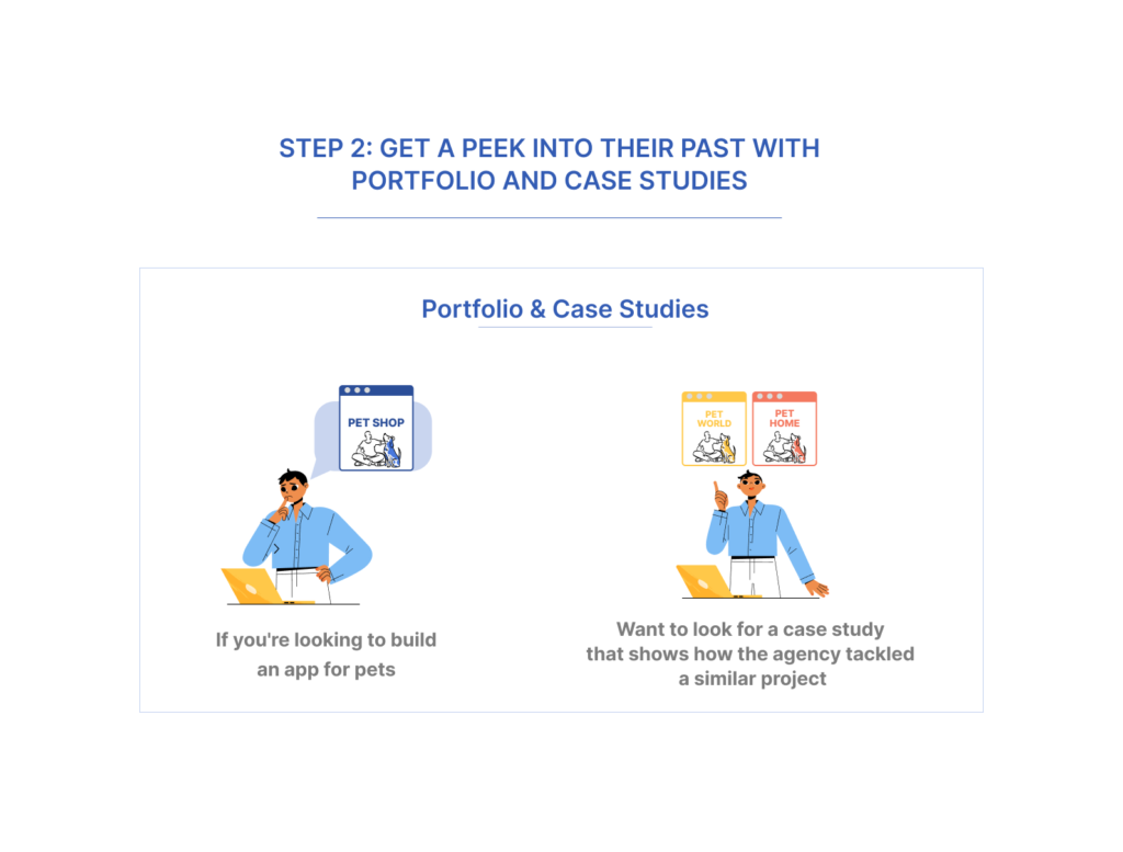 Get a Peek into their Past with Portfolio and Case Studies