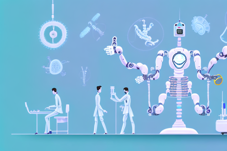 A robotic arm carrying out a complex medical procedure